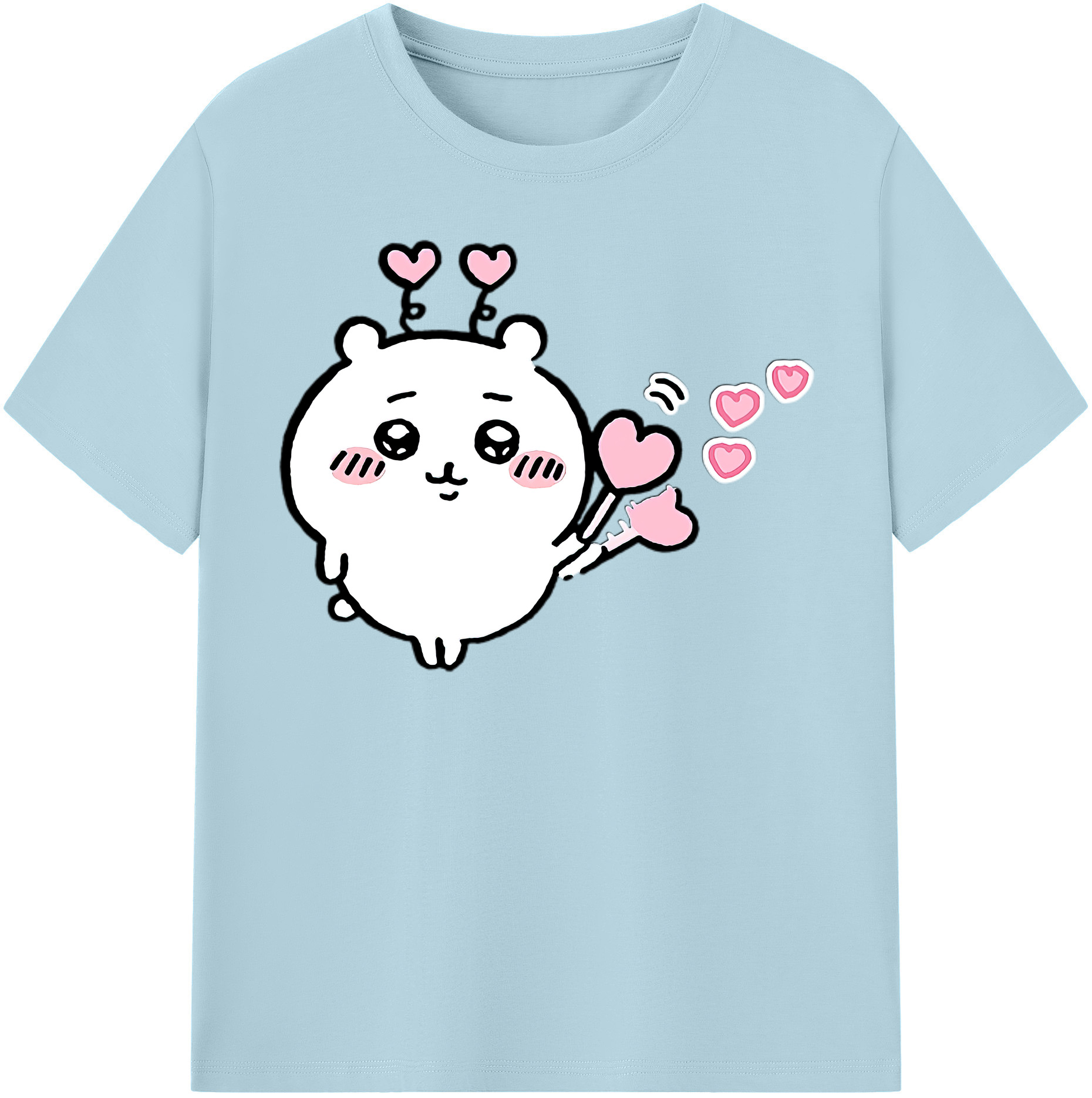 （画像用） ちいかわ ちいかわ Chii-kawa chiikawa 綿100％半袖Tシャツ（フロントプリント）
